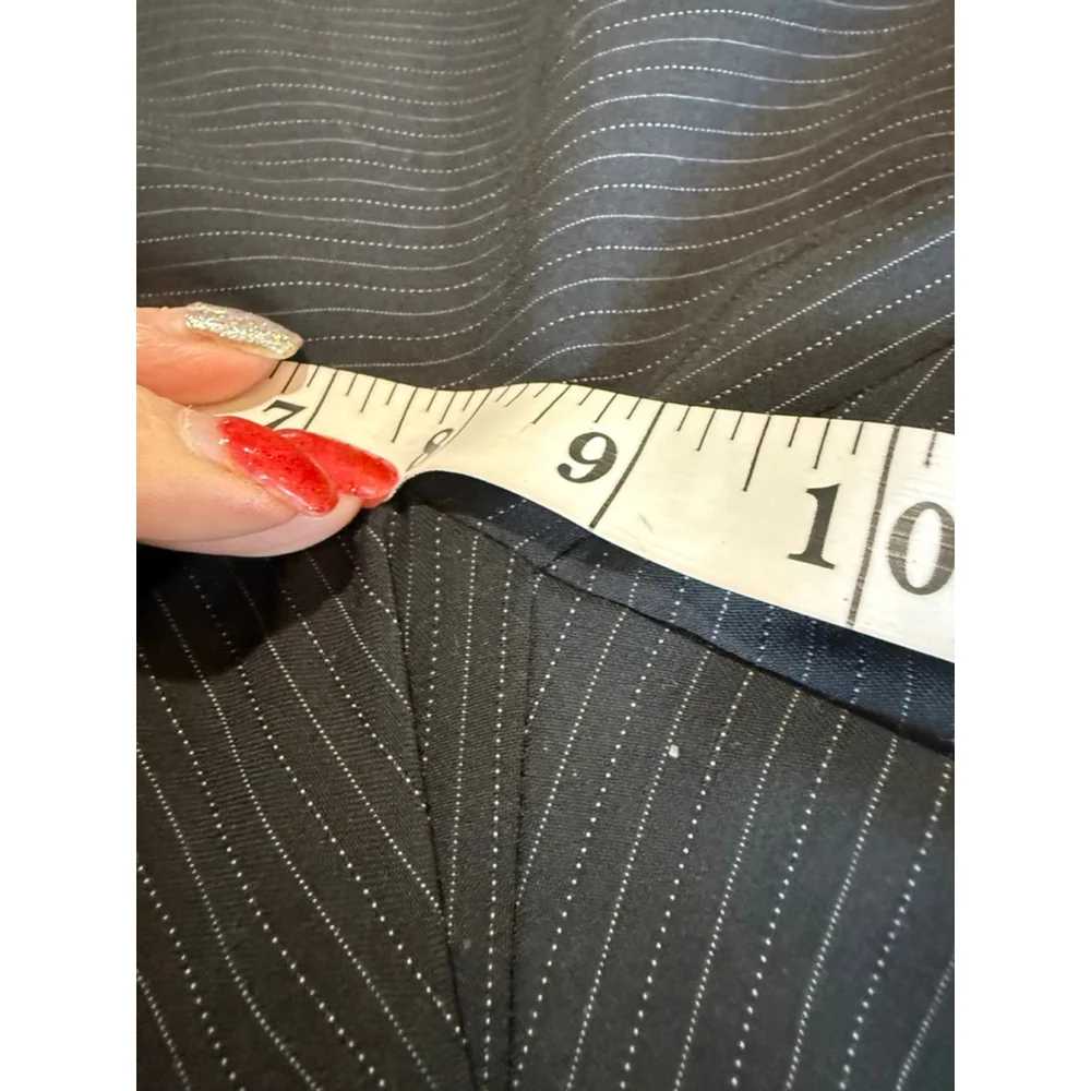 Women's Elie Tahari Black Pinstripe Trousers Size 10
